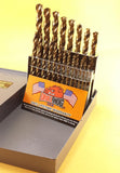 21 Pc Jr Drill Bit Set Index COBALT M42 Lifetime Warranty Drill Hog®