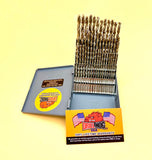 60 Pc NUMBER Drill Bit Set Wire Gauge COBALT M42 Drill Hog® Lifetime Warranty