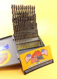 Drill Hog® 60 Pc NUMBER Drill Bit Set HI-Molybdenum M7 Wire Gauge Drill Set Lifetime Warranty