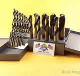 21 Pc Drill Bit Set Index + 8 Pc Silver & Deming Hi-Molybdenum M7 Drill Hog®