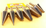 6 Pc Step Drill Bit Set Step Bit Molybdenum UNIBIT Lifetime Warranty Drill Hog
