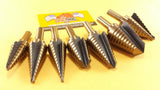 7 Pc Step Drill Bit Set Step Bit Molybdenum UNIBIT Lifetime Warranty Drill Hog