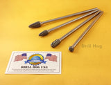 Carbide Rotary Burr Set Tungsten TcT Burrs DeBurr Drill Hog Lifetime Warranty