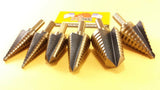 6 Pc Step Drill Bit Set Step Bit Molybdenum UNIBIT Lifetime Warranty Drill Hog
