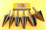 6 Pc Step Drill Bit Set Step Bit Molybdenum UNIBIT Lifetime Warranty Drill Hog