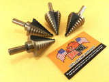 Drill Hog Step Drill Bit 1/4"-1-3/8" Molybdenum M7 UNIBIT 4 Pieces Lifetime Warranty