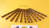 1/4" Cobalt Drill Bits M42 1/4" Drill Bit 12 Pack Drill Hog® Lifetime Warranty