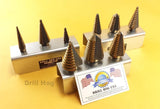 9 Pc Step Drill Bit Set Molybdenum Step Bit UNIBIT Moly Drill Hog Lifetime Warranty