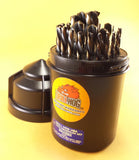 29 Pc Left Hand Drill Bits Left Handed Drill Bit Set Drill Hog® Lifetime Warranty