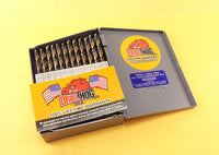 Drill Hog® 60 Pc NUMBER Drill Bit Set HI-Molybdenum M7 Wire Gauge Drill Set Lifetime Warranty