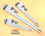 Super Premium Aluminum Pipe Wrench Set 14", 18", 24" Lifetime Warranty