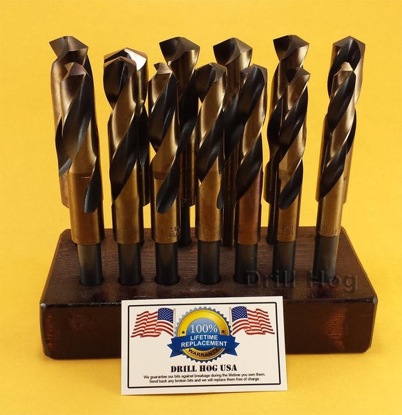 13 Pc Silver & Deming Drill Bit Set M7 Stand 17/32 to 1 Lifetime Warranty Drill Hog®