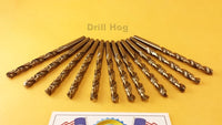Drill Hog USA 17/64" Cobalt Drill Bits M42 Drill Bit 12 Pack Lifetime Warranty