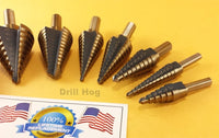 Drill Hog USA Step Drill Bit Set Custom Sizes 13 Pc Set Lifetime Warranty