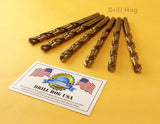 Drill Hog USA 23/64" Cobalt Drill Bits M42 Drill Bit 6 Pack Lifetime Warranty