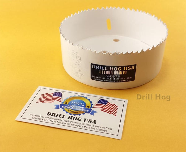 Drill Hog 5" Hole Saw Bi-Metal 5" Hole Cutter HI-Moly-M7 Lifetime Warranty USA