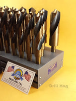 62 Pc Silver & Deming Drill Bit Set 1/16" to 1" Drill Hog USA Lifetime Warranty
