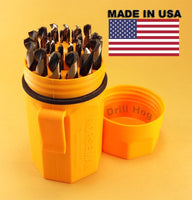 Norseman 29 Pc Drill Bit Set Molybdenum M7 Neon Orange Case USA MADE Warranty