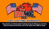 Drill Hog USA 1/4 Drill Bit 1/4 Molybdenum M7 HSS Lifetime Warranty 12 Pack